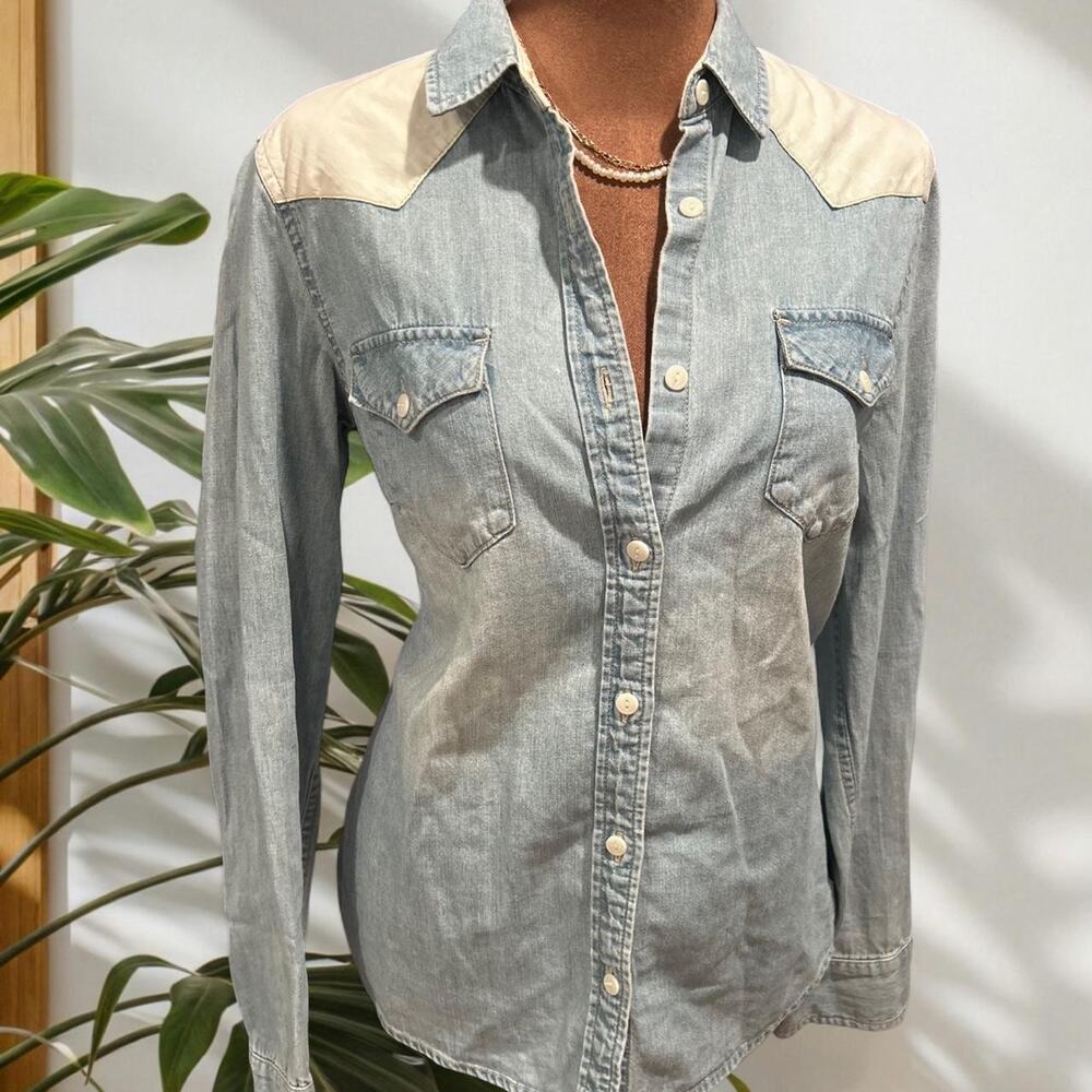 Vintage teenie weenie all that bear light blue denim shirt